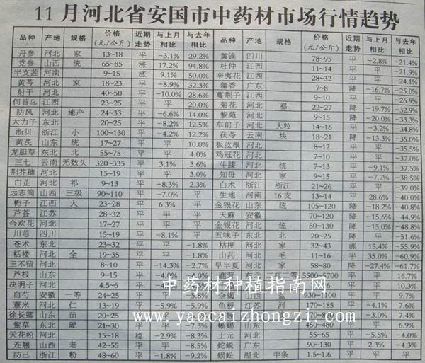 安國中藥材最新價(jià)格表（2023年6月版），市場趨勢分析與價(jià)格概覽